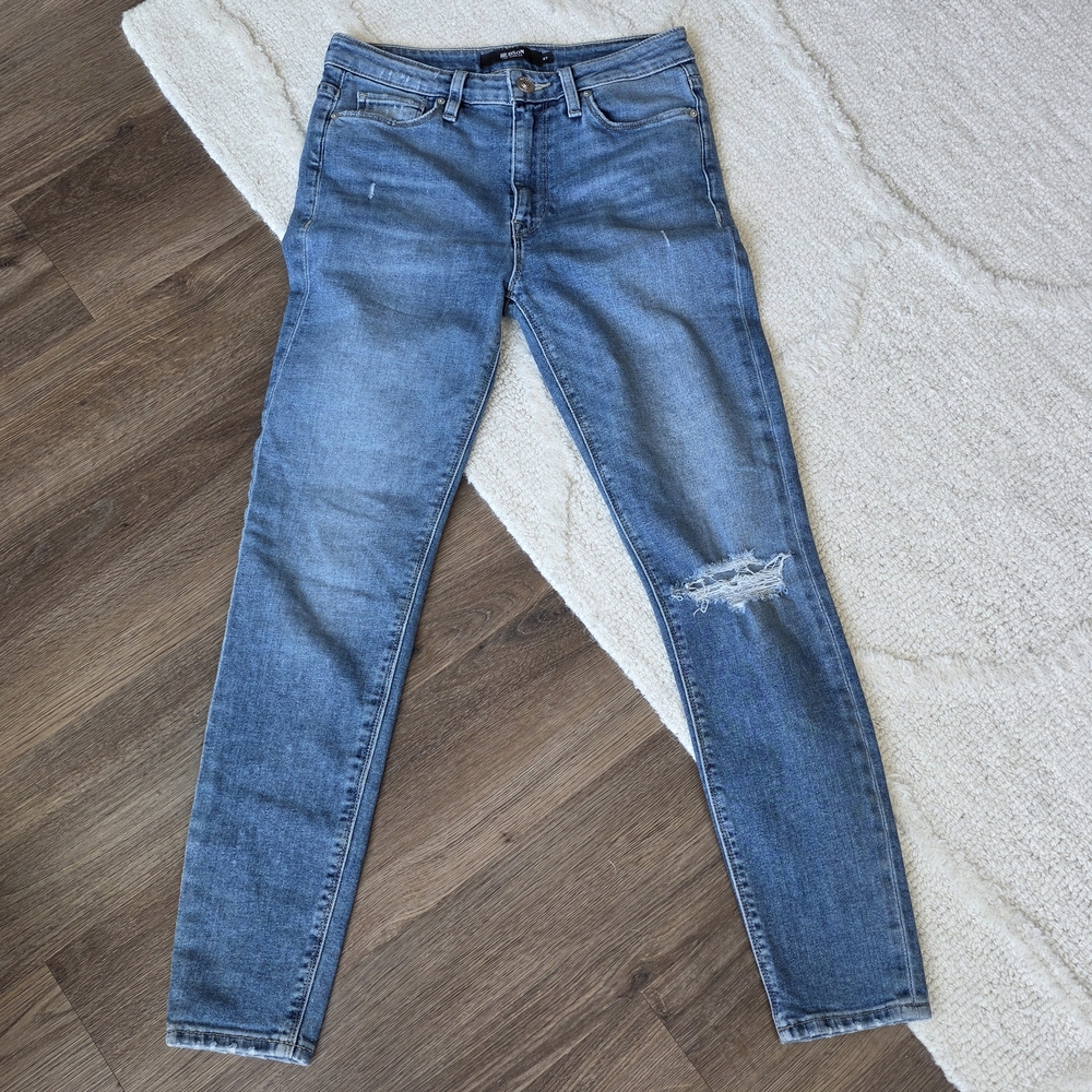 Huson Barbara Blue Distressed Super Skinny Jeans